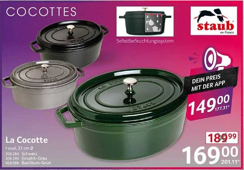 La Cocotte von Staub, oval, 33 cm Ø