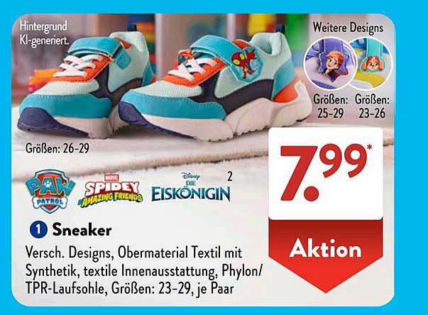 Sneaker mit verschiedenen Designs für Kinder