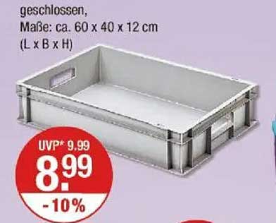 Aufbewahrungsbox geschlossen - ca. 60 x 40 x 12 cm