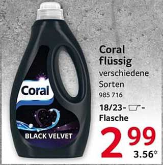 Coral flüssig Waschmittel Black Velvet - 18/23 Flasche