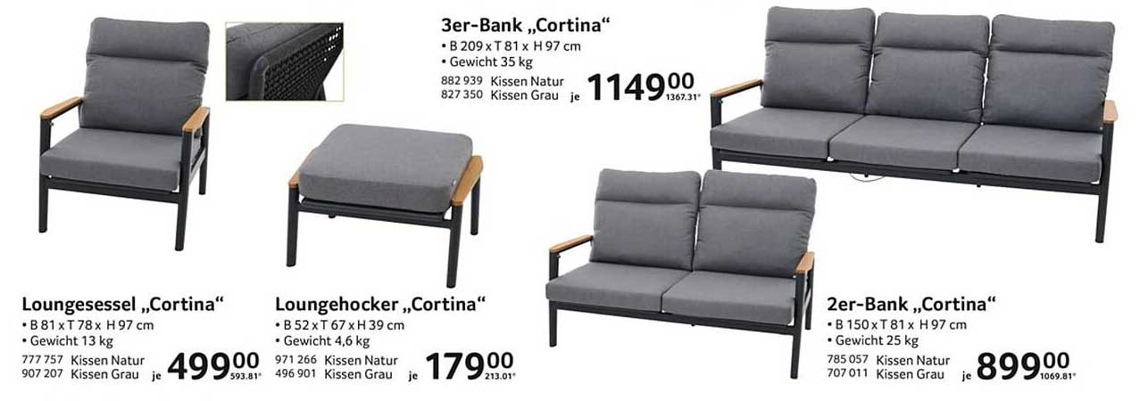 Cortina Loungegruppe – Stilvolles Sitzen für jeden Garten