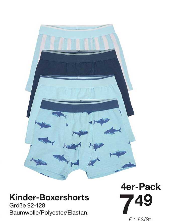 Kinder-Boxershorts 4er-Pack