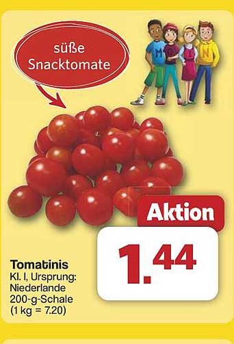 süße Snacktomate Tomatinis 200-g-Schale