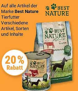 20% Rabatt auf alle Artikel der Marke Best Nature Tierfutter