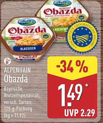 ALPENHAIN Obazda Brotzeitspezialität 125 g