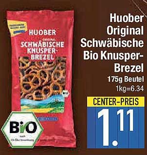 Huober Original Schwäbische Bio Knusper-Brezel 175g Beutel