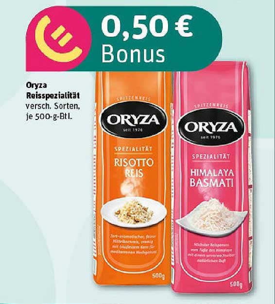 Oryza Reis Spezialität - Risotto Reis und Himalaya Basmati