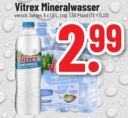 Vitrex Mineralwasser 6 x 1,5 L